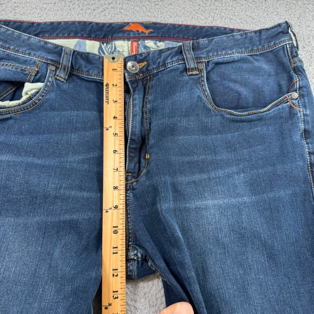 Tommy Bahama Mens Sand Drifter Authentic‎ Straight Jeans 42x29 Dark Wash Indigo